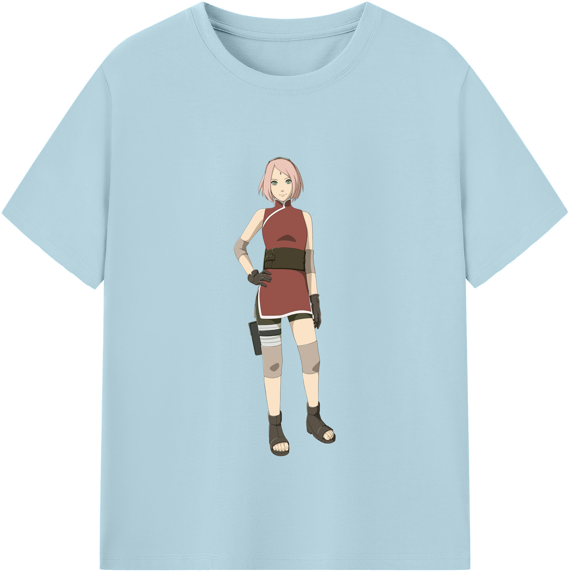 （画像用） NARUTO -ナルト- 春野サクラ Haruno Sakura 綿100％半袖Tシャツ（フロントプリント）